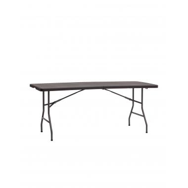 Стол складной чемодан пластиковый Кейт 180 коричневый