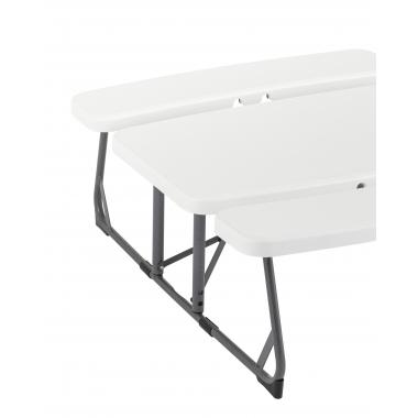 Комплект раскладного стола и двух скамеек Кейт белый