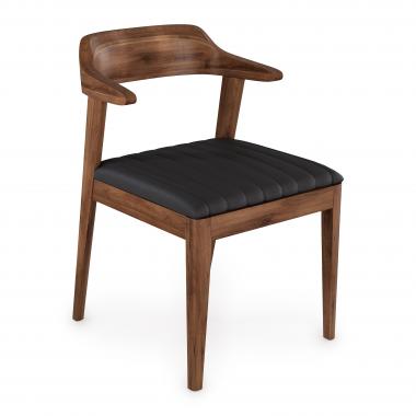 Стул Hordy орех темный экокожа черная