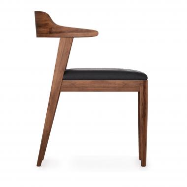 Стул Hordy орех темный экокожа черная