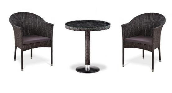 Комплект плетеной мебели T601/Y350A-W53 Brown (2+1)