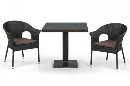Комплект плетеной мебели T605SWT/Y79A-W53 Brown (2+1)